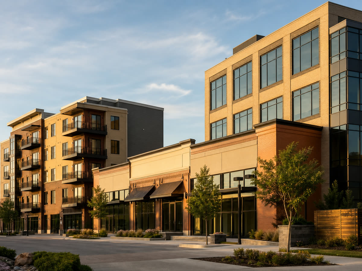 Apartment, retail and office buildings